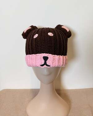 Teddy Fresh Black Bear Beanie